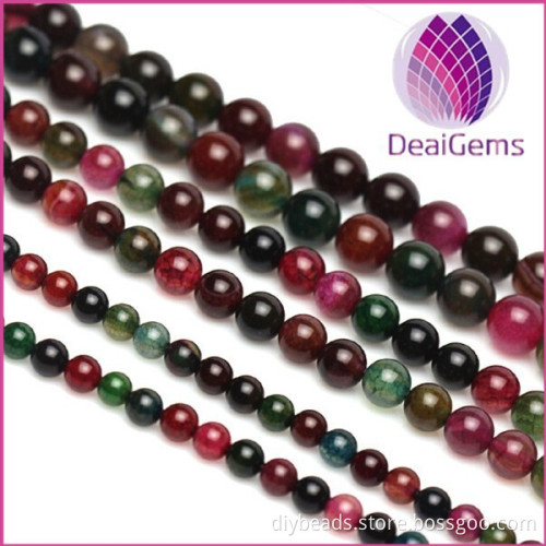 2015 wholesale 3A quality natural 8mm tourmaline round beads loose gemstone beads